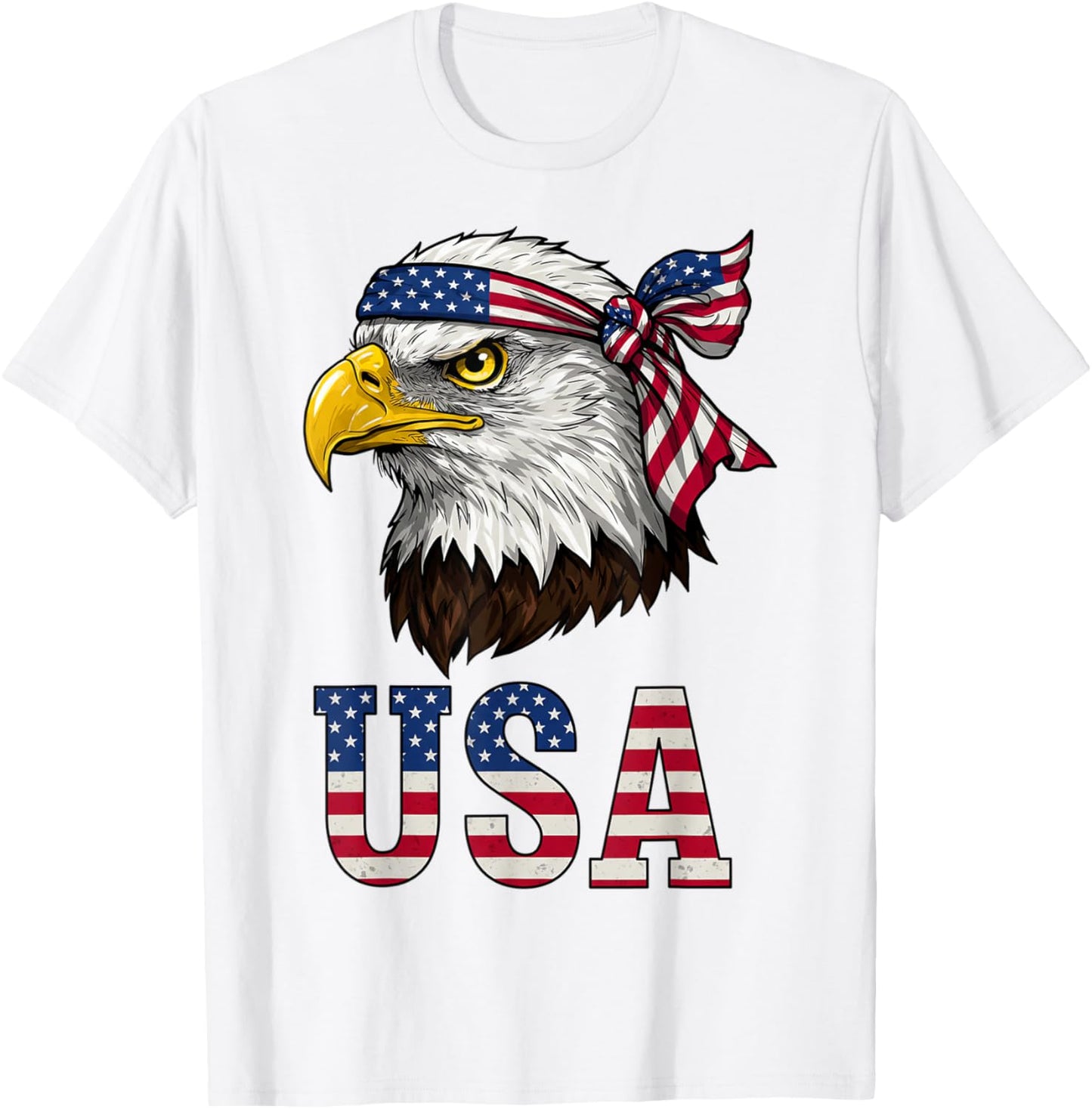 USA American Flag Men Women Kids Bald Eagle Patriotic T-Shirt