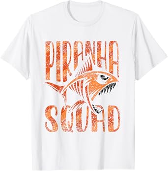 Piranha Squad Retro Lover Fish Piranhas T-Shirt