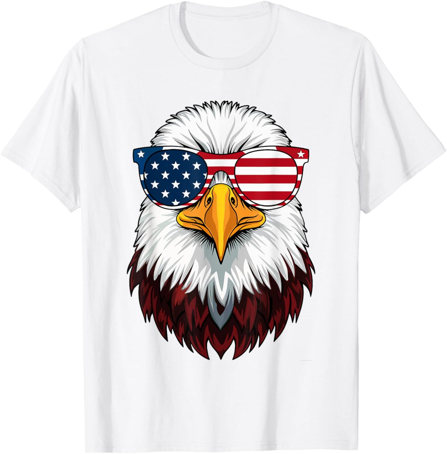 American Flag Patriotic Eagle Shirt Men Boys 4th of July T-Shirt
