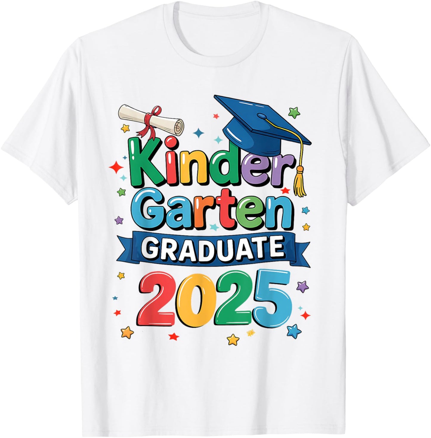 Kindergarten Graduate 2025 Cute Graduation Boys Girls Pre-K T-Shirt