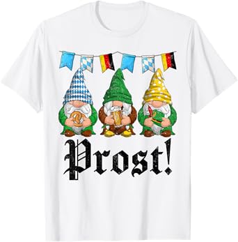 Prost Oktoberfest Festival Gnomes Gnomies Drinking Beer Men T-Shirt