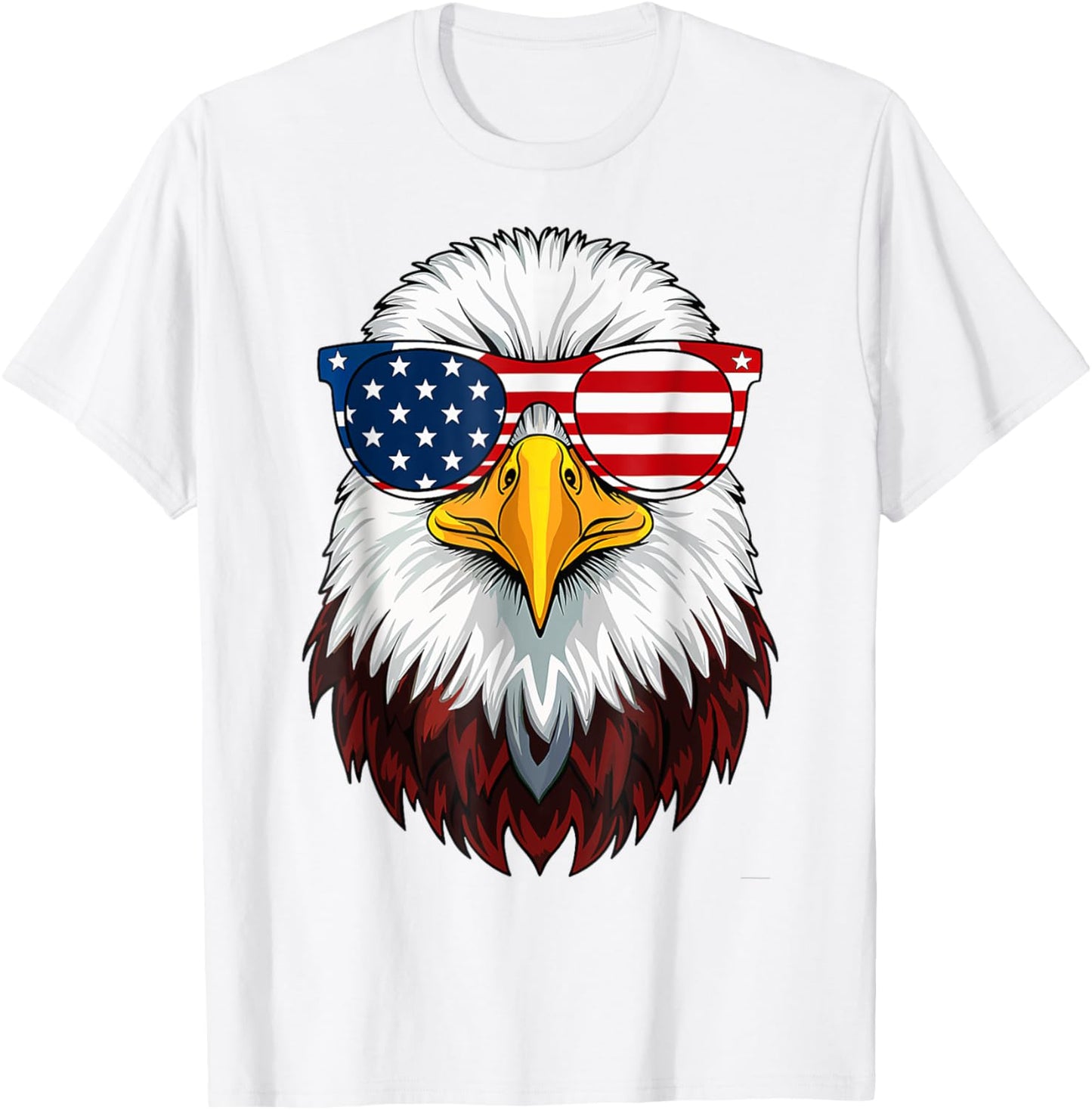 American Flag Patriotic Eagle Shirt Men Boys 4th Of July T-shirt