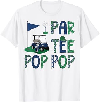 Par-Tee Pop Pop Golf Lover Birthday Party Family Matching T-Shirt