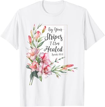 Freesia Flower Bible Verse Watercolor Floral Christian T-Shirt