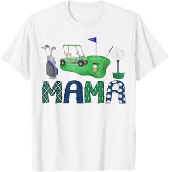 Mama Of The Birthday Boy Hole in One Golf Sport Matching T-Shirt