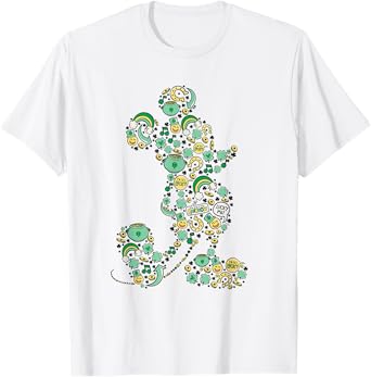 NEW Disney Mickey St. Patrick's Day Lucky Icons Silhouette T-Shirt