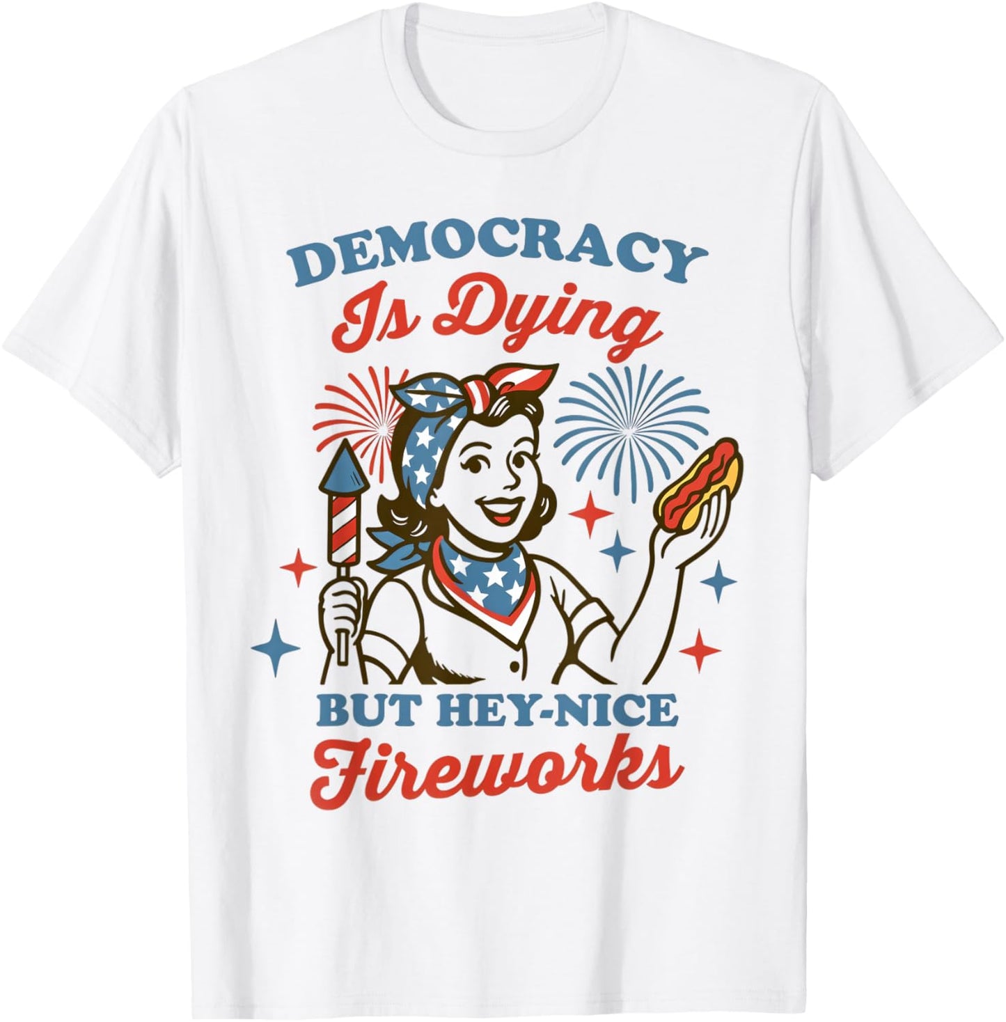 Witty 4th of July Moments with Sparklers and Freedom T-Shirt