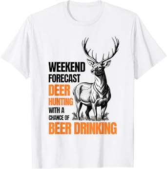 Funny Deer Hunting Season Hunter Drinking Beer For Men T-Shirt
