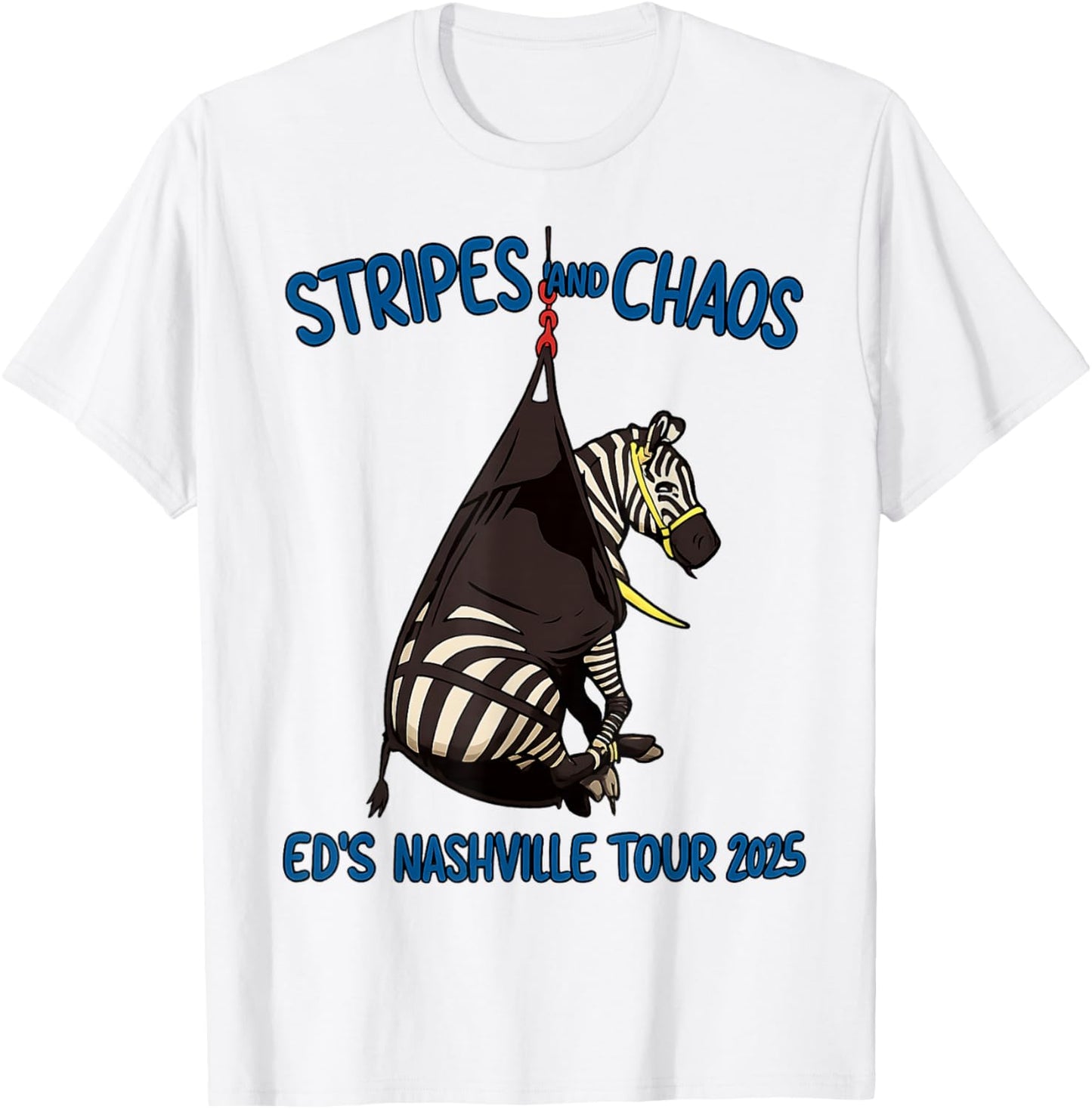 Stripes & Chaos Ed's Nashville Tour 2025 Ed The Zebra T-Shirt