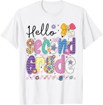 Hello Second Grade Team 2nd Grade Back To School Teacher T-Shirt