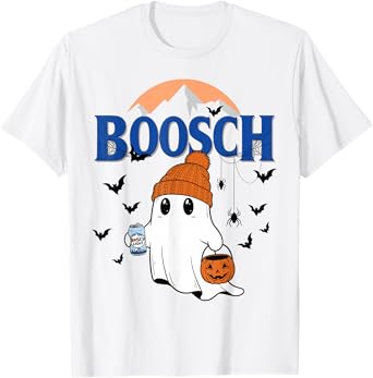 Funny Boo Ghost Halloween Beer Drinking Spooky Season Men T-Shirt