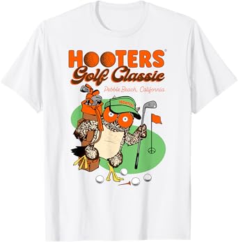 Hooters Pebble Beach Golf Classic Hootie The Owl Logo Funny T-Shirt