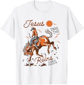 Jesus Take The Reins Vintage Cowboy T-Shirt