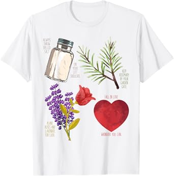 Practical Magic Salt Rosemary Lavender Love Witch Pagan T-Shirt