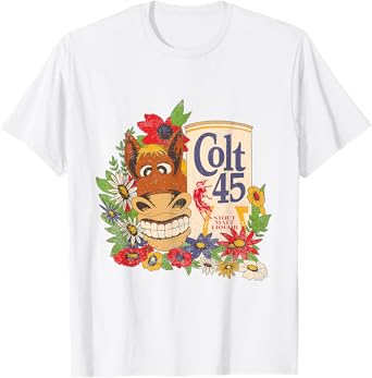Colt 45 Beer Vintage Donkey - Authentic Licensed Artwork T-Shirt