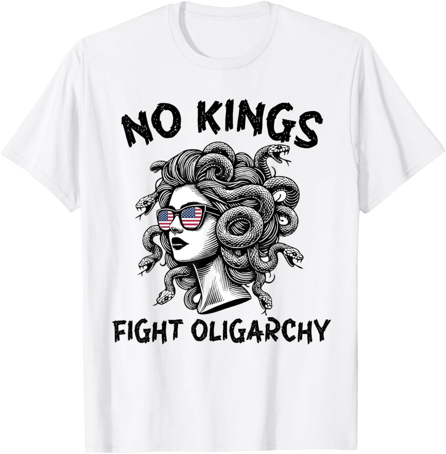 Medusa feminist patriot USA Flag T-Shirt