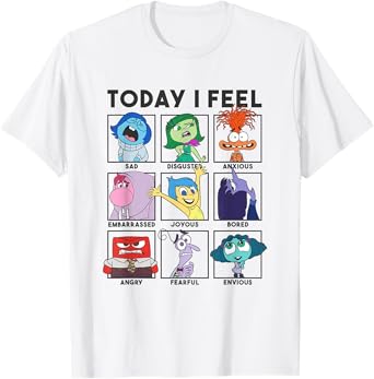 Disney Pixar Inside Out 2 Today I Feel... Emotions Panels T-Shirt
