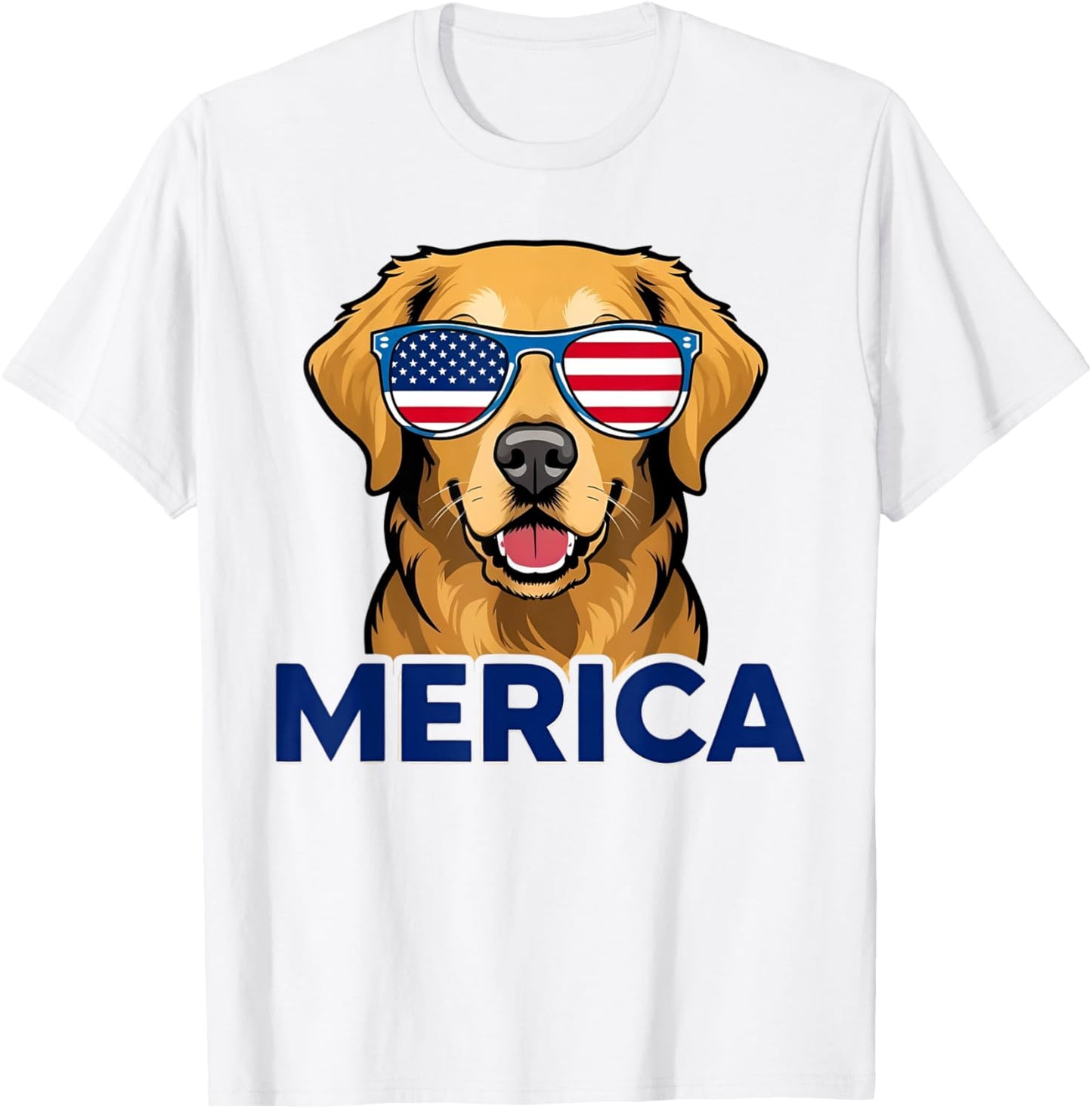 Golden Retriever 4th Of July Dog Mom Golden Mama Merica Dog T-shirt