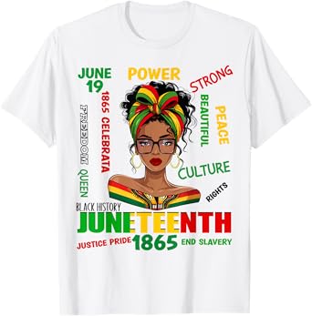 Juneteenth women girls funny 1865 African American black T-Shirt