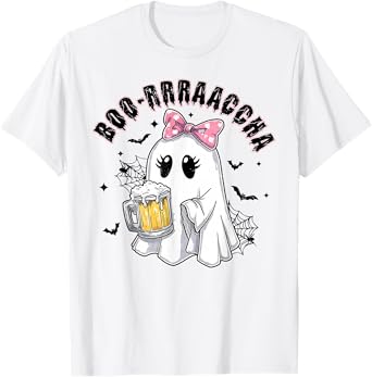 Boo-Rracha Ghost Borracho Beer Mexican Hispanic Halloween T-Shirt