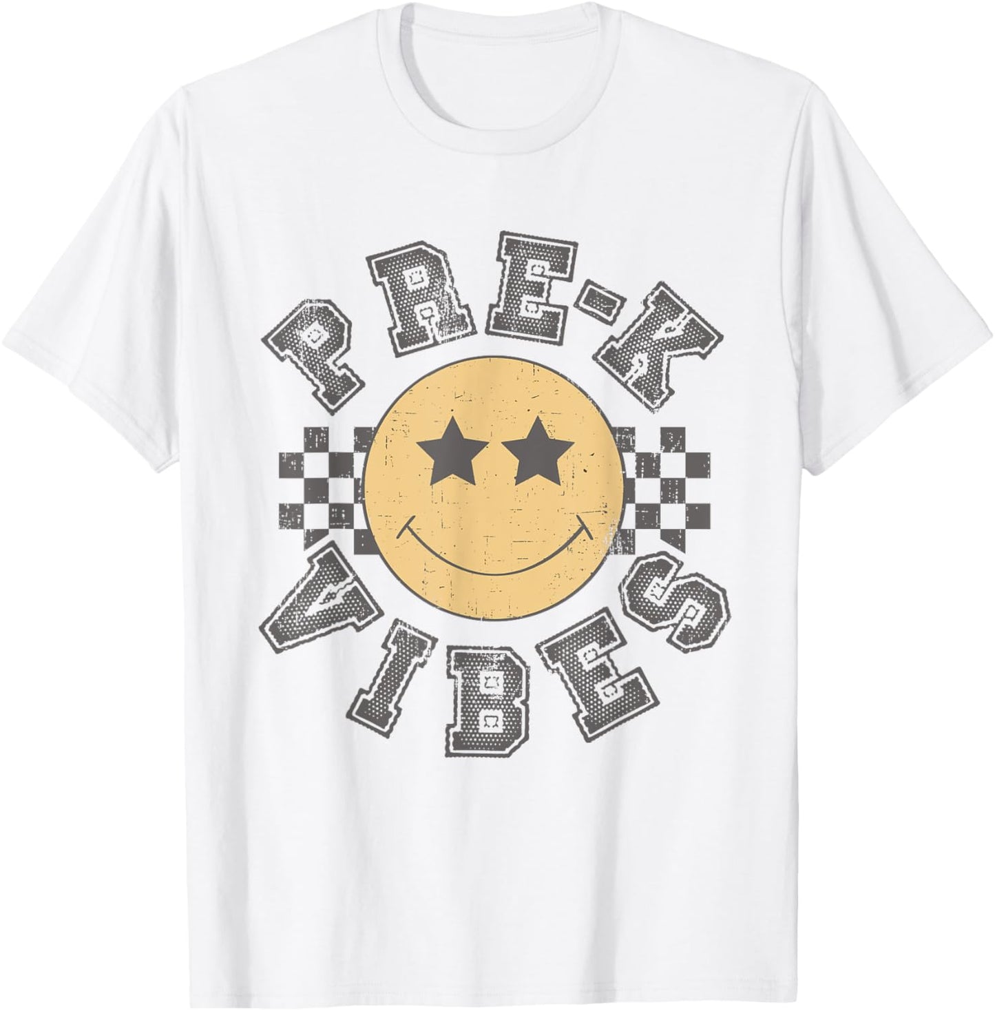 Retro Pre-k Vibes Teacher Student 1st Day Back To School T-shirt by TeeBrew