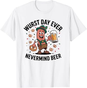 Wurst Day Ever Funny Oktoberfest Beer Sausage T-Shirt