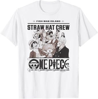 One Piece Anime Straw Hat Crew Fish Man Island T-Shirt