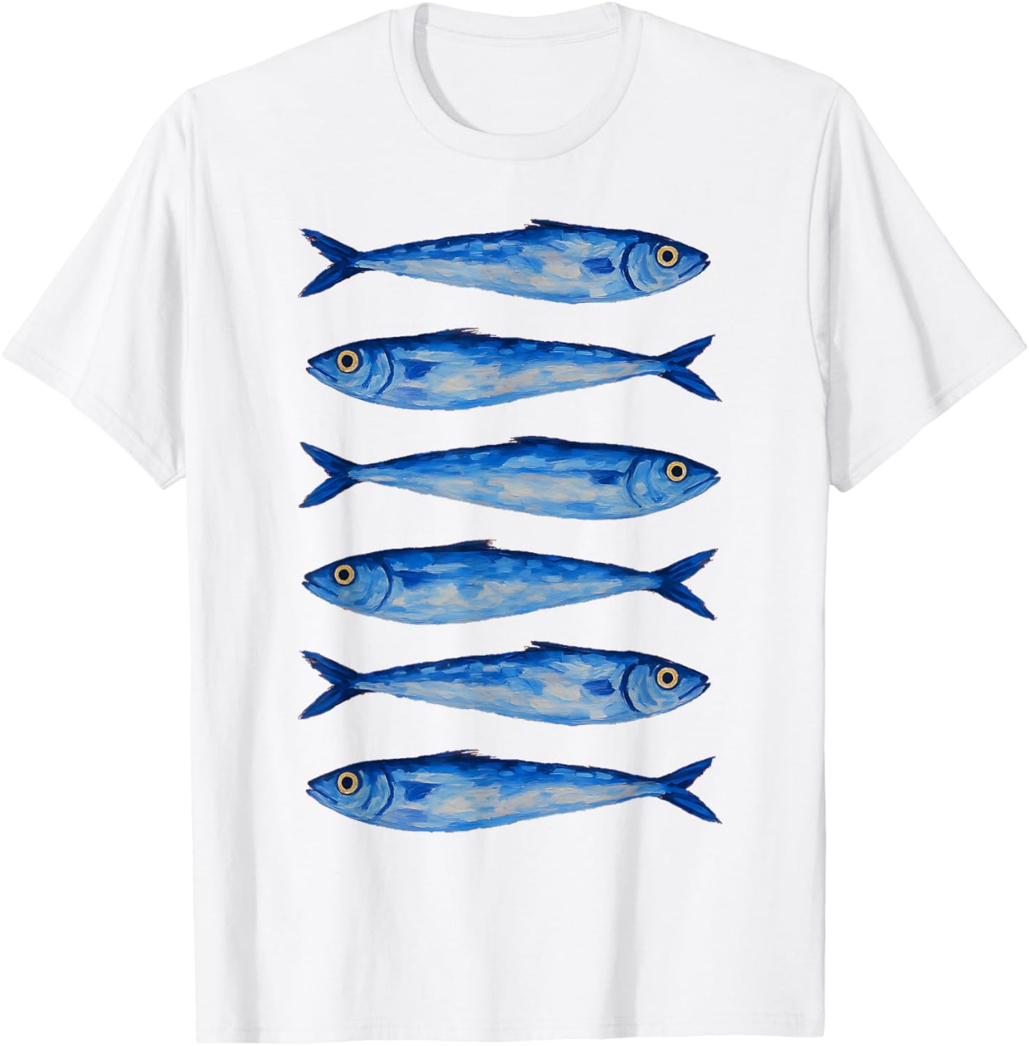 Retro Sardine Fish Can European Summer Sardine Tin Design T-Shirt
