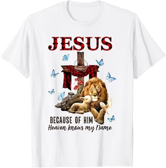 FAITH Jesus Lion Lamb Heaven Know My Name T-Shirt