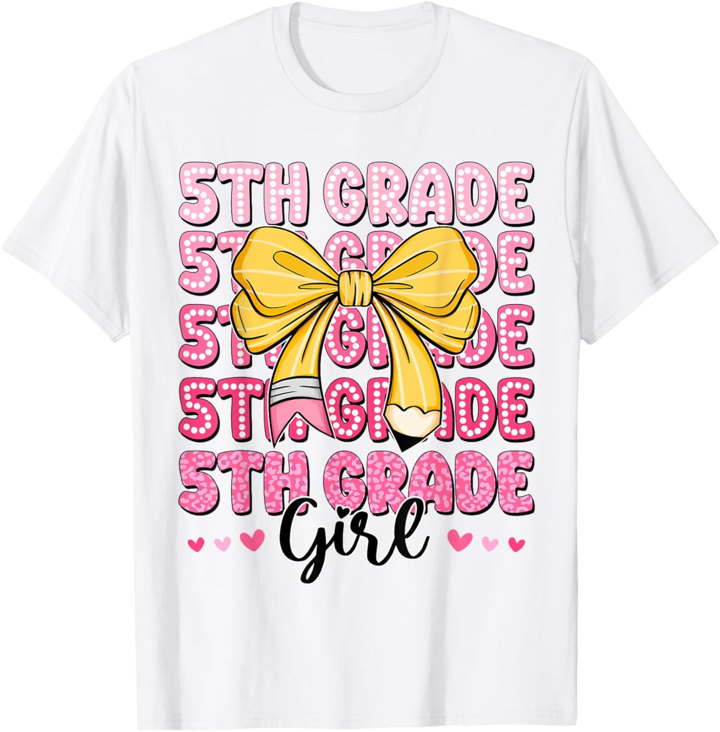 Coquette 5th Grade First Day Of Back To School Girls Outfits T-Shirt