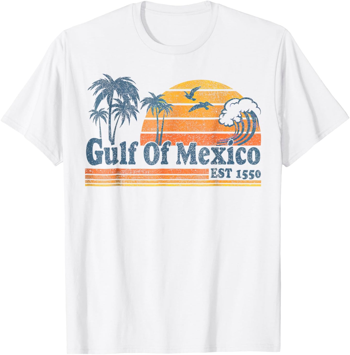 Gulf of Mexico Est 1550 Retro Vintage Beach Gulf of Mexico T-Shirt