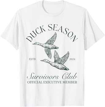 Duck Season Survivors Club Hunting Wife Duck Hunting T-Shirt