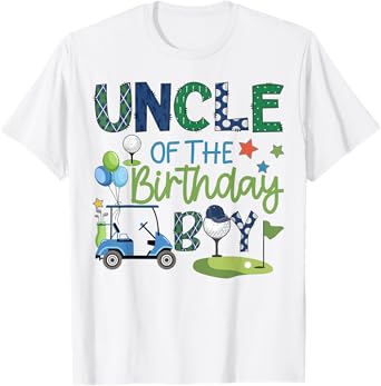 Uncle Of The Birthday Boy Hole in One Golf Sport T-Shirt