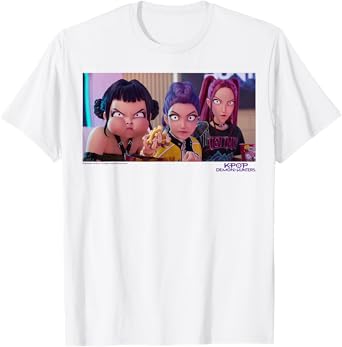 Kpop Demon Hunters Huntr/x Interrupted Snack Time Scene T-Shirt