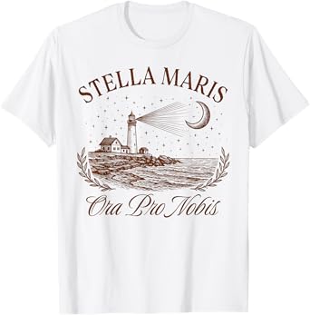 Catholic Mom Virgin Mary Faith Stella Maris Ora Pro Nobis T-Shirt