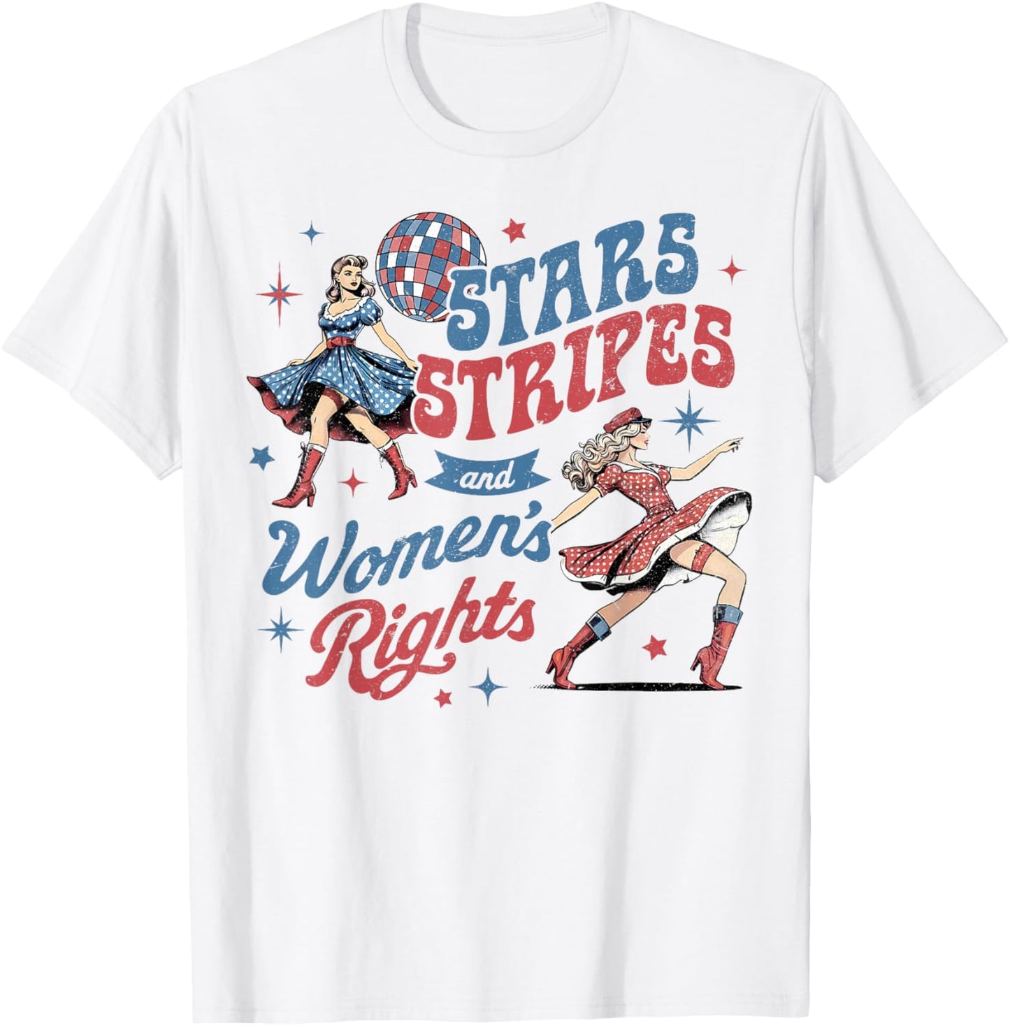 Stars Stripes And Equal Rights 4th Of July Women's Rights T-shirt