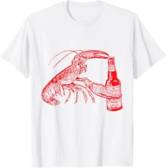 The Original Beer Drinking Lobster Funny Craft Beer T-Shirt T-Shirt