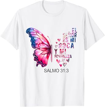 Camiseta Cristiana Para Mujer En Espanol Spanish Salmo 31:3 T-Shirt