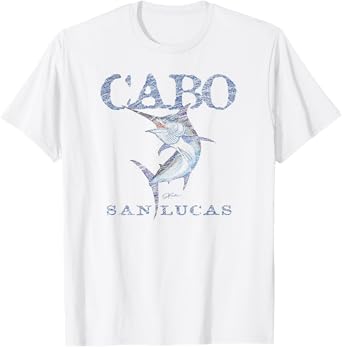 JCombs: Cabo San Lucas, Black Marlin (Distressed) T-Shirt