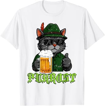 Purrost Cat Kitten Prost Oktoberfest Germany Beer Festival T-Shirt