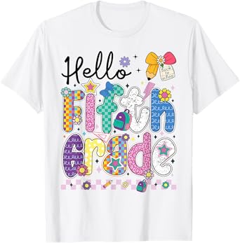 Hello Fifth Grade Team 5th Grade Back To School Teacher Kids T-Shirt