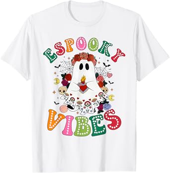 Espooky Vibes Spanish Mexican Teacher Boo Halloween T-Shirt