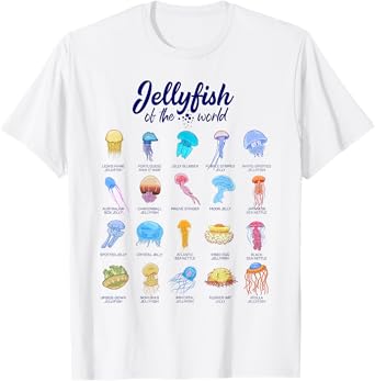Types of Jellyfish T-Shirt