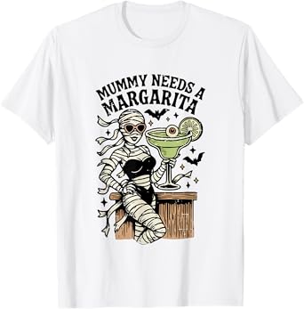 Mummy Needs A Margarita Summer Girly Summerween Halloween T-Shirt