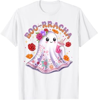 Boo-Rracha Ghost Borracho Beer Mexican Hispanic Halloween T-Shirt