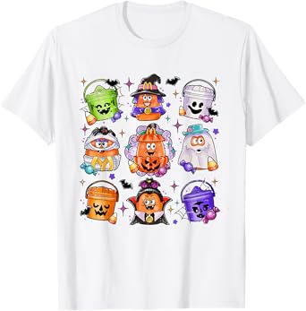 Vintage Funny Halloween Pumpkin Spooky Nuggets Chicken Cute T-Shirt