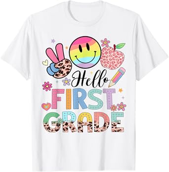 Hello 1st grade Boy Girl Teacher Back To School 1st grade T-Shirt