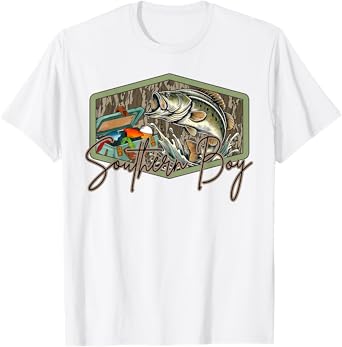 Southern Boy Camouflage Hunting Fishing Hello Hunting Season T-Shirt
