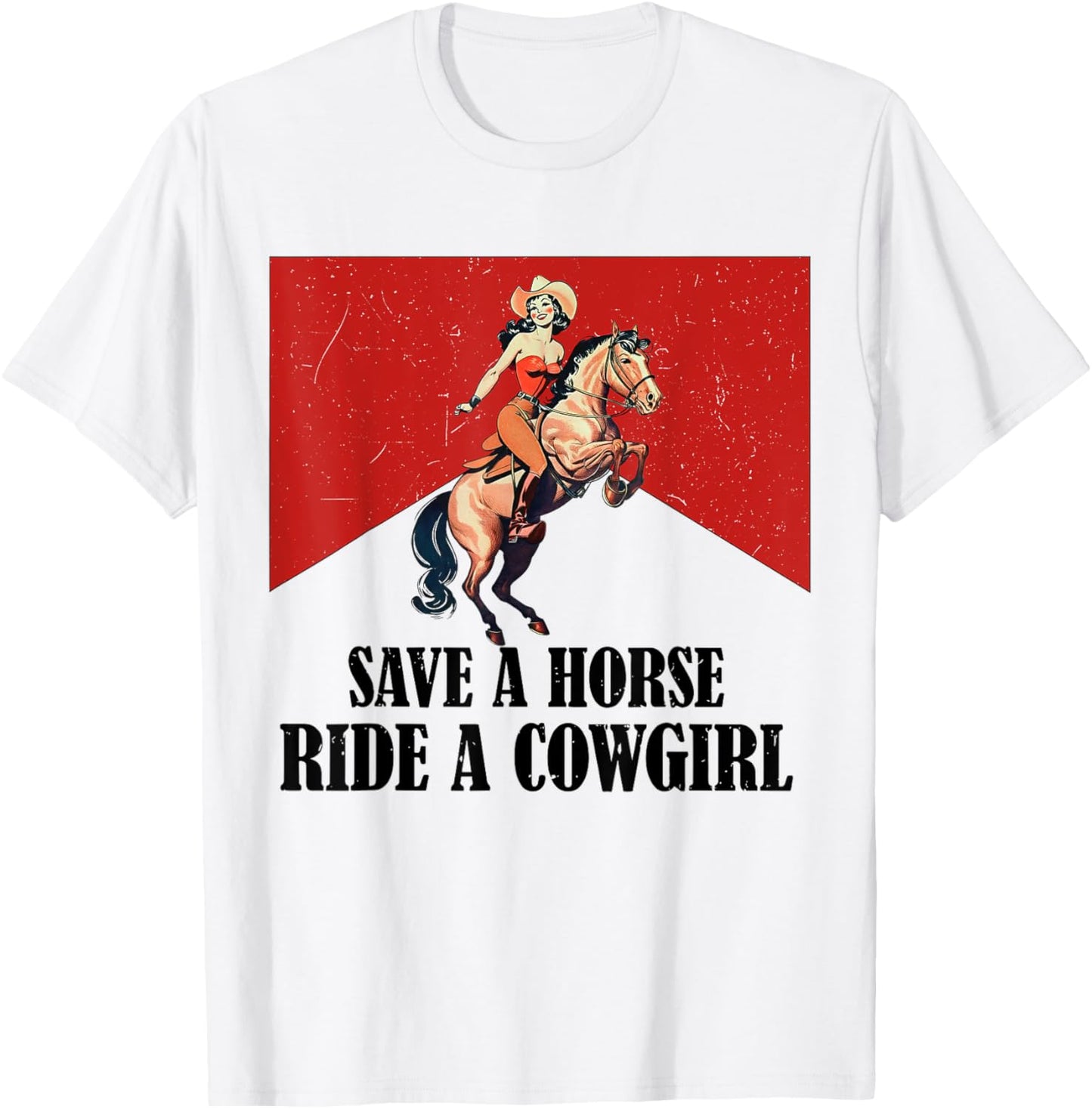 Save A Horse Ride Vintage A Cowgirl Lesbian LGBT Pride Month T-Shirt