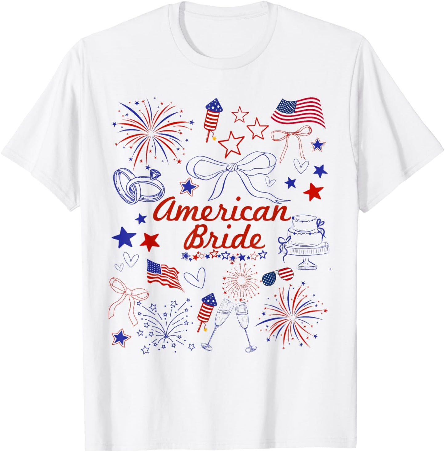 American Bride Patriotic Wedding Celebration T-Shirt